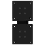 vidaXL Pieds de table basse en forme de X  2 pièces  noir  40 x (30-31) cm  acier