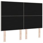 vidaXL Tête de lit LED avec bandes LED Taupe 160 cm tissu