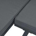 vidaXL Salon de jardin 4 Pièces avec coussins noir aluminium