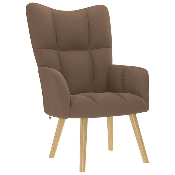 vidaXL Chaise de relaxation Marron Tissu