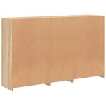 vidaXL Buffet avec lumières LED chêne sonoma 162x37x100 cm