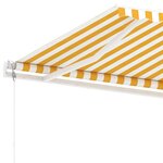 vidaXL Auvent automatique sur pied 450x350 cm Jaune/Blanc