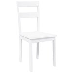 vidaXL Chaises à manger 2 Pièces blanc bois massif caoutchouc