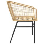 vidaXL Chaises de jardin lot de 2 marron résine tressée