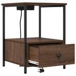 vidaXL Cabinet de chevet Chêne brun 42 x 41 x 56 cm Bois d'ingénierie