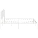 vidaXL Cadre de lit métal sans matelas et tête de lit blanc 200x200 cm