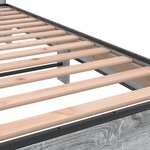 vidaXL Cadre de lit sonoma gris 120x200 cm bois d'ingénierie et métal