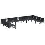vidaXL Ensemble de canapé de jardin 10 Pièces Anthracite Acier