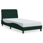 vidaXL Cadre de lit sans matelas vert foncé 90x200 cm velours