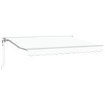 vidaXL Cadre d'auvent Blanc 250 x 200 cm Polyester avec revêtement PU