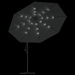 vidaXL Parasol en porte-à-feux et poteau métallique 350 cm Anthracite
