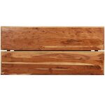vidaXL Ensemble de bar 7 Pièces Bois d'acacia solide et cuir véritable