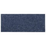 vidaXL Tapis d'escalier autocollants 15 pièces 60 x 25 cm Gris Bleu Rectangulaire