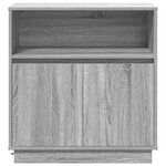 vidaXL Buffet avec LED Gris Sonoma 71x34 5x75 cm en bois d'ingénierie