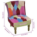 vidaXL Chaise française au design patchwork tissu