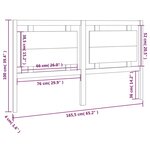 vidaXL Tête de lit Blanc 165 5x4x100 cm Bois massif de pin