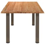 vidaXL Table à manger et bord naturel bois massif chêne rectangulaire