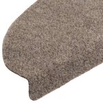 vidaXL Tapis d'escalier autocollants 20 pièces 65 x 21 x 4 cm Beige Demi-rond Grand