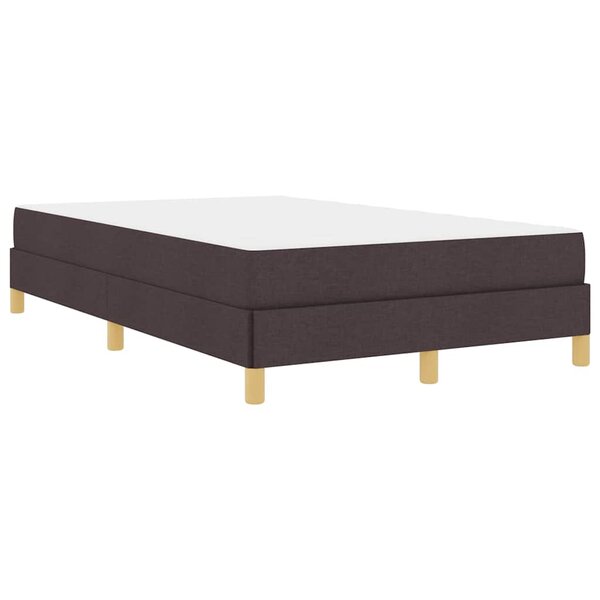 vidaXL Lit à ressorts Marron 120 x 200 cm Tissu  Bois Engineered