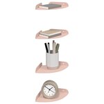 vidaXL Étagère Flottante d'Angle 4 pc Rose 15 x 15 x 2 cm