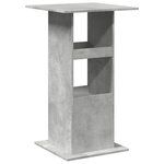 vidaXL Table de bar avec rangement gris béton bois d'ingénierie