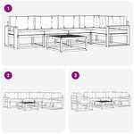 vidaXL Ensemble de canapés d'extérieur 6 pc Blanc et anthracite