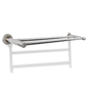 Porte serviettes double - Barre Fixe 2 tubes