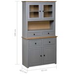 vidaXL Buffet haut Gris 93x40 5x180 cm Pin Gamme Panama