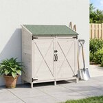 vidaXL Abri de jardin Blanc 106 x 56 x 113 5 cm Bois d'ingénierie
