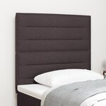 vidaXL Tête de lit LED Design Lignes Marron Foncé 100 cm Tissu