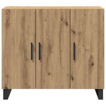 Buffet vidaXL avec 3 Portes Chêne Artisan 90x34x80 cm Bois d'ingénierie