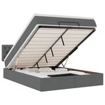 vidaXL Lit ottoman avec matelas gris foncé 140x190 cm tissu