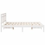 vidaXL Cadre de lit Blanc 140 x 190 cm Pin massif