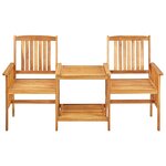 Chaises de jardin avec table à thé et coussins acacia solide 02_0013341