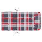 vidaXL Coussins de chaise rouges Motif à carreaux rouges Mélange de coton
