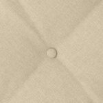 vidaXL Coussin de Dos Crème 140 x 19 x 50 cm tissu