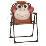 vidaXL Ensemble de bistro avec parasol pour enfants 3 Pièces Marron