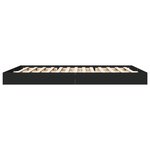 vidaXL Cadre de lit sans matelas noir 160x200 cm bois d'ingénierie