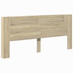 vidaXL Armoire tête de lit avec LED chêne sonoma 220x16 5x103 5 cm