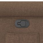 vidaXL Fauteuil inclinable Marron Tissu