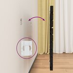 vidaXL Tête de lit murale Noir 96x3x63 cm Bois massif de pin