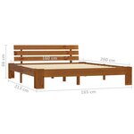 vidaXL Cadre de lit avec tête de lit marron miel bois de pin massif