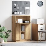 vidaXL Bureau d'écriture en chêne artisanal Chêne artisanal