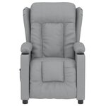 vidaXL Fauteuil inclinable électrique Gris clair Tissu