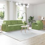 vidaXL Ensemble de Canapés 2 Pièces Vert clair 228 x 78 x 80 cm Velours