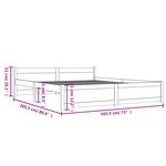 vidaXL Cadre de lit Blanc Bois massif 160x200 cm
