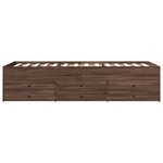 vidaXL Lit de jour et tiroirs chêne marron 75x190 cm bois d'ingénierie
