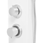 vidaXL Système de panneau de douche Aluminium Mat Blanc