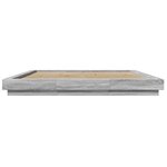 vidaXL Cadre de lit sonoma gris 180x200 cm bois d'ingénierie