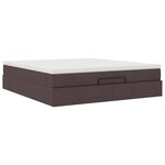 VidaXL Cadre de lit ottoman avec matelas marron foncé 200x200 cm tissu